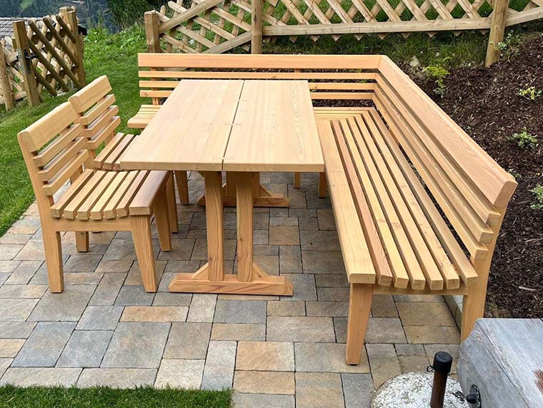 Gartenmöbel - Set für traditionelle Sitzgarnitur